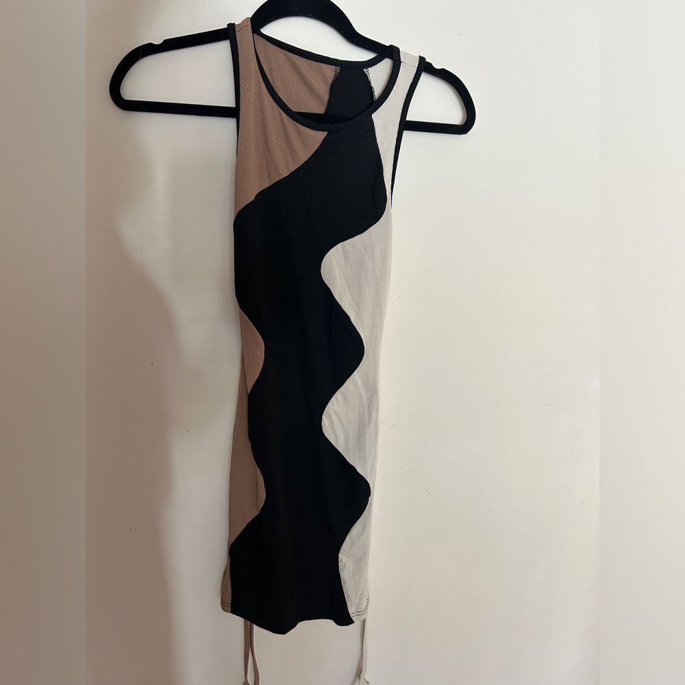 Stylish Black and Cream Dress